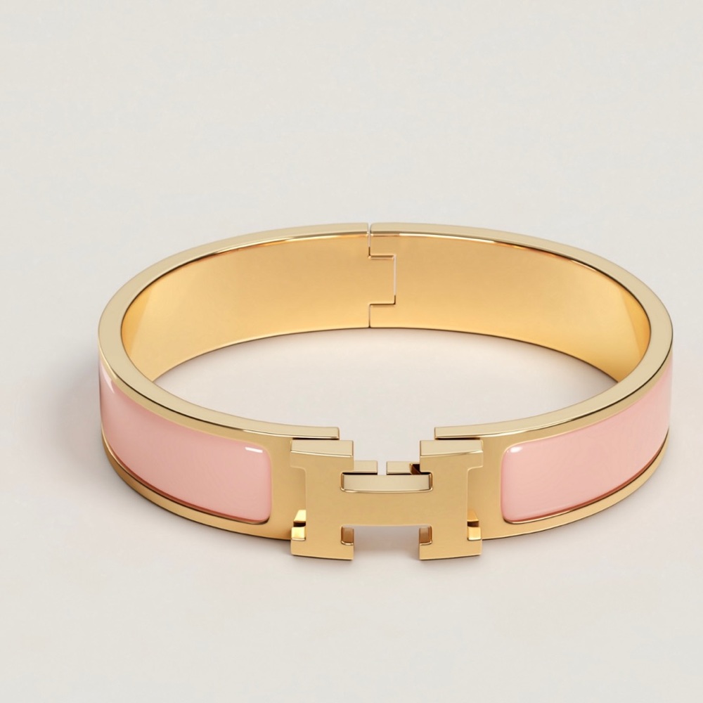 Hermes Pink and Gold Bracelet